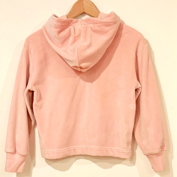 Gap Girls Pink Soft Velour Hoodie Size L - Picture 2 of 7